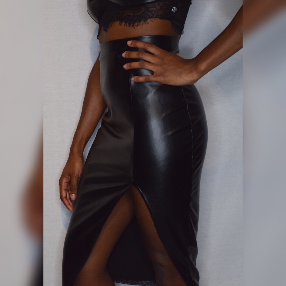 Boohoo Faux Leather Pencil Skirt